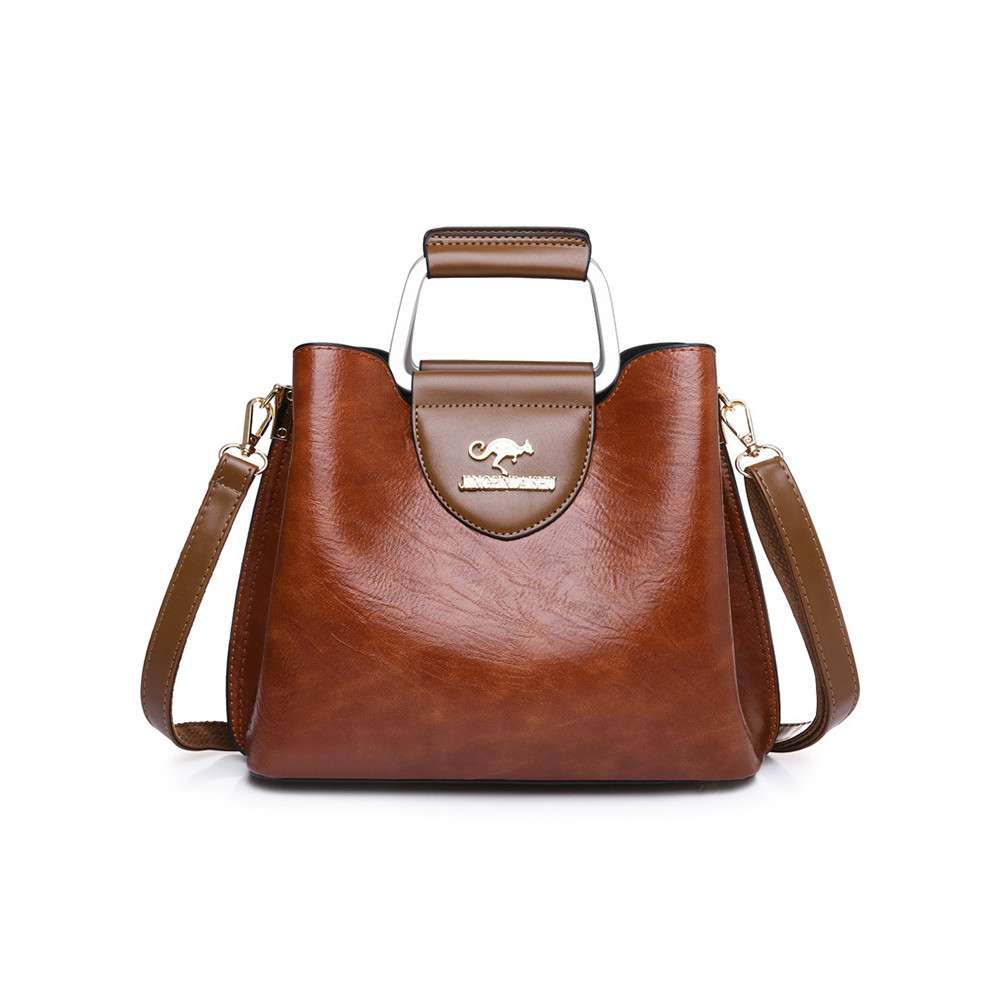 Vintage Pinch Oiled Leather Crossbody Bag