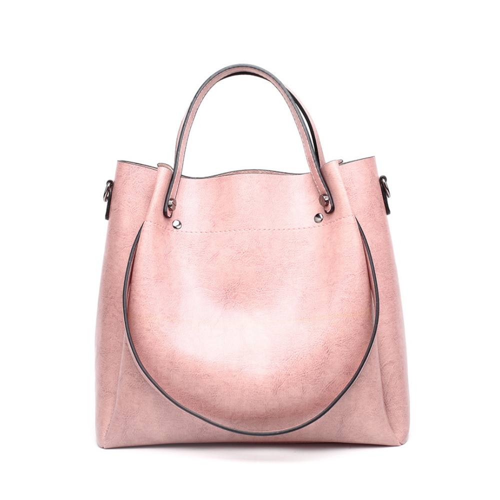 Vintage Pleated Studded Functional Tote Bag
