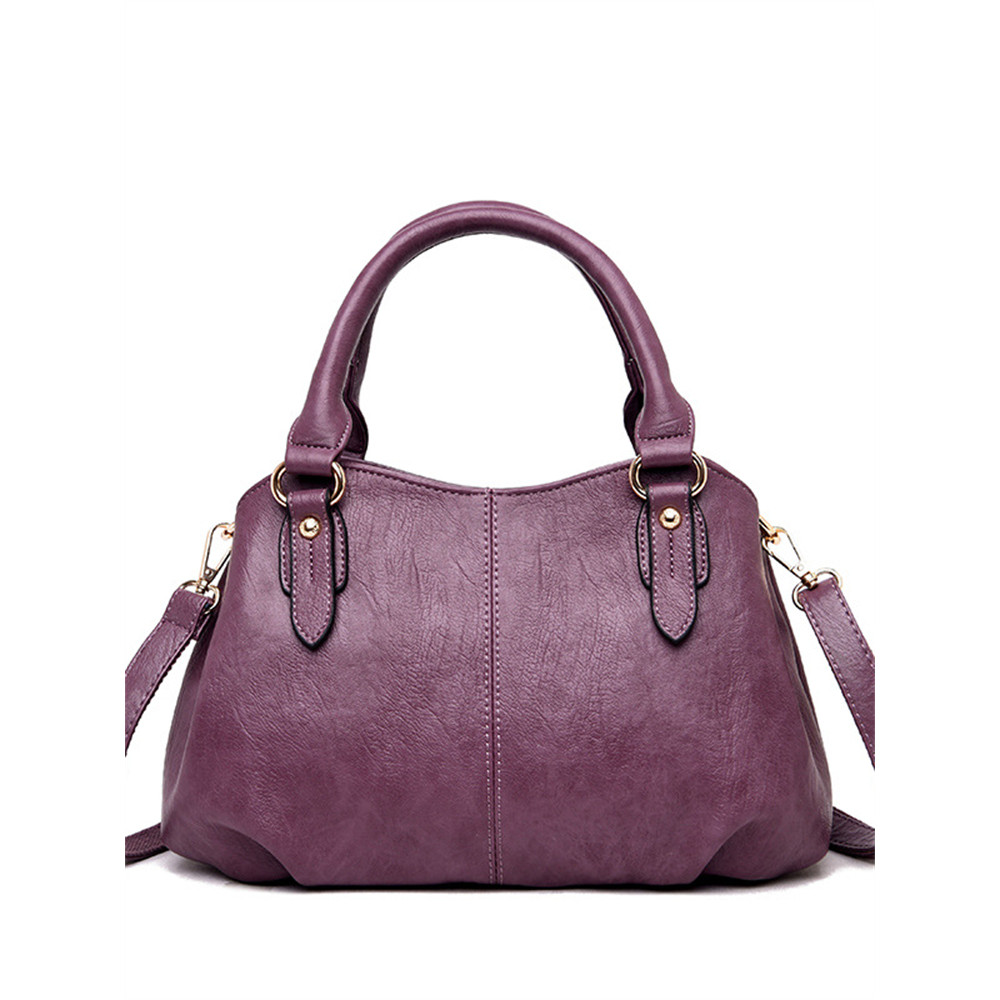 Vintage Pleated Utility Handbag Crossbody Bag
