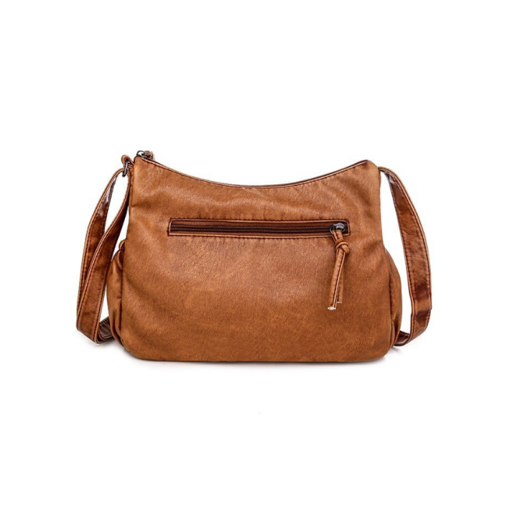 Vintage Pleated Washed Leather Bag