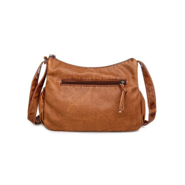 Vintage Pleated Washed Leather Bag