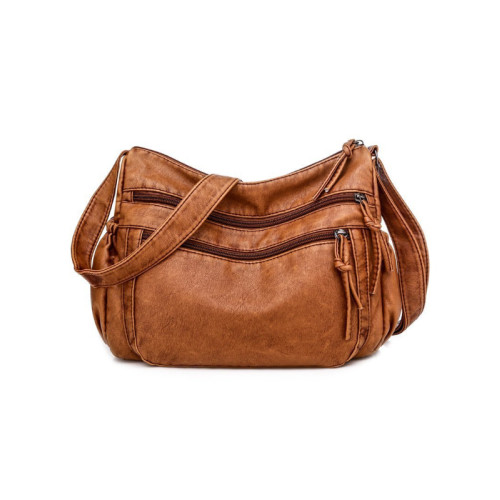 Vintage Pleated Washed Leather Bag