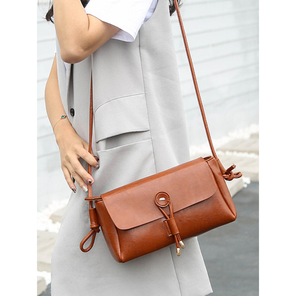 Vintage Simple Handmade Crossbody Bag
