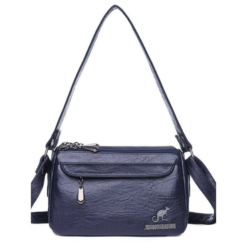Vintage Slight Flap Utility Crossbody Bag