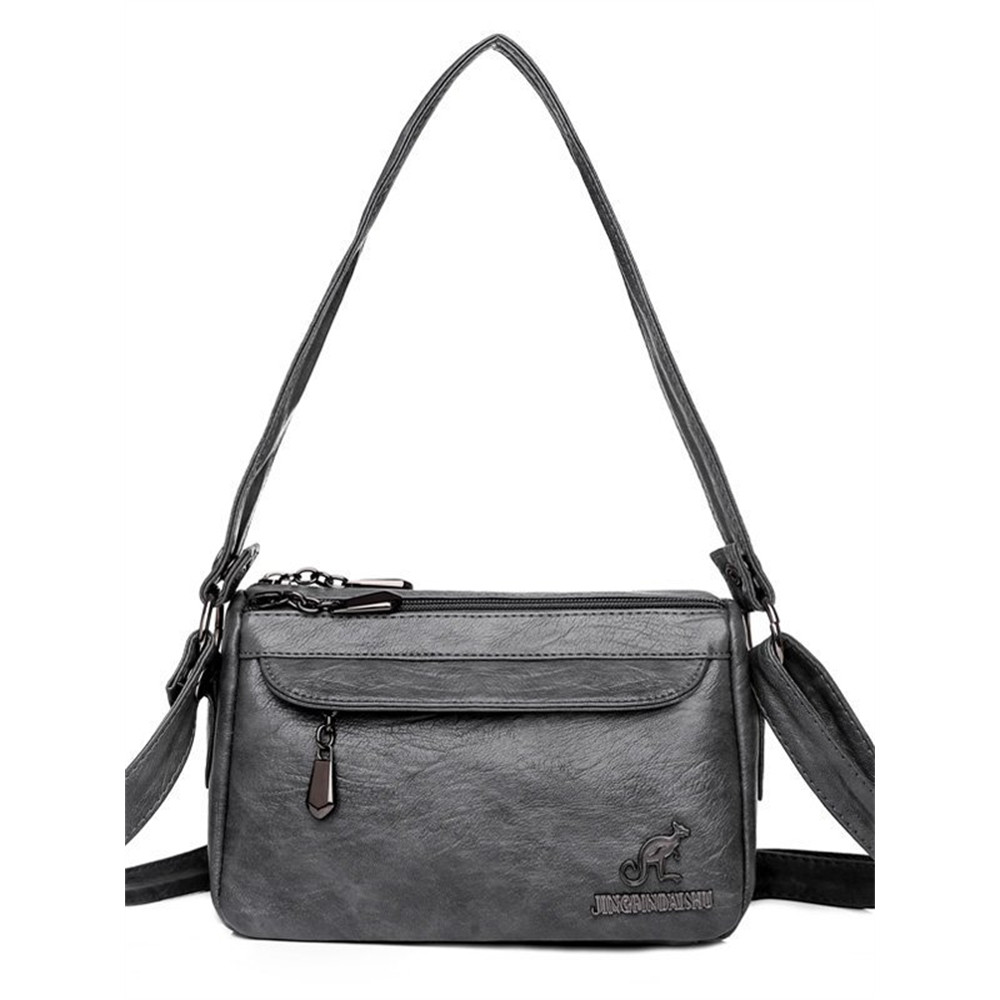 Vintage Slight Flap Utility Crossbody Bag