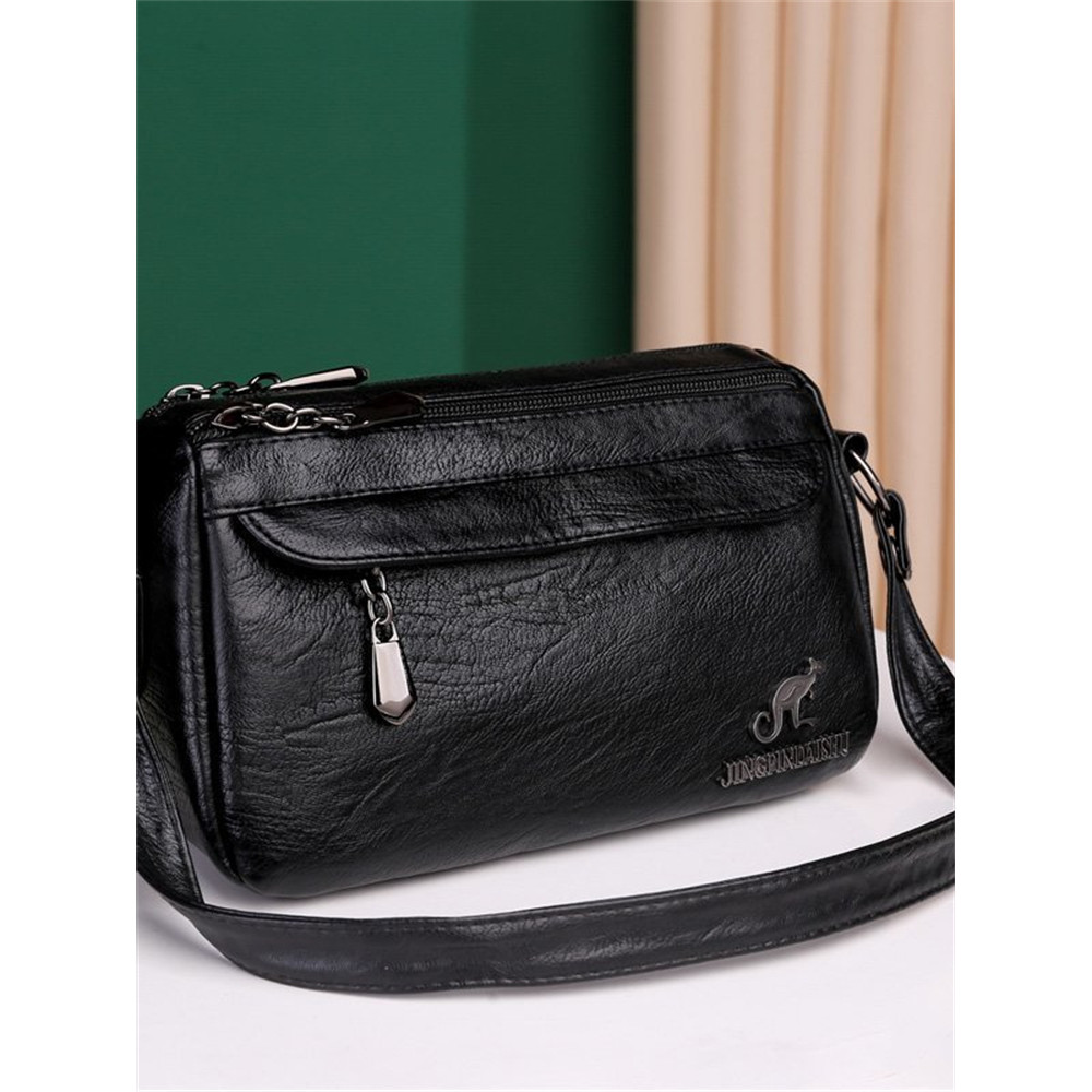 Vintage Slight Flap Utility Crossbody Bag