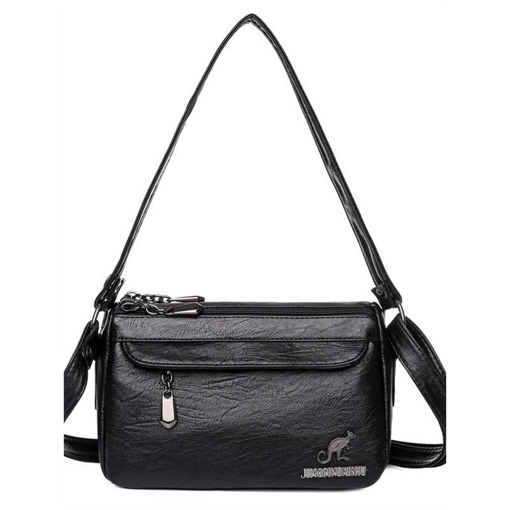 Vintage Slight Flap Utility Crossbody Bag