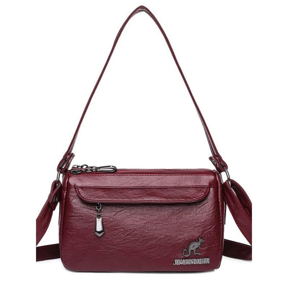 Vintage Slight Flap Utility Crossbody Bag
