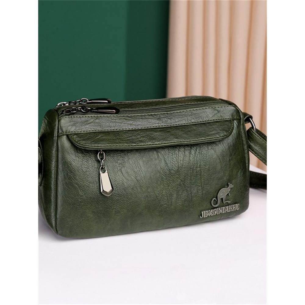 Vintage Slight Flap Utility Crossbody Bag