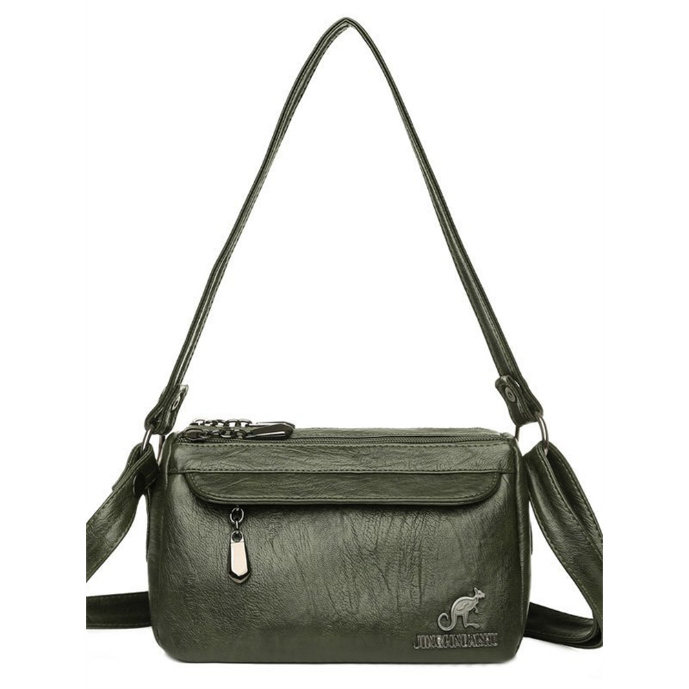 Vintage Slight Flap Utility Crossbody Bag