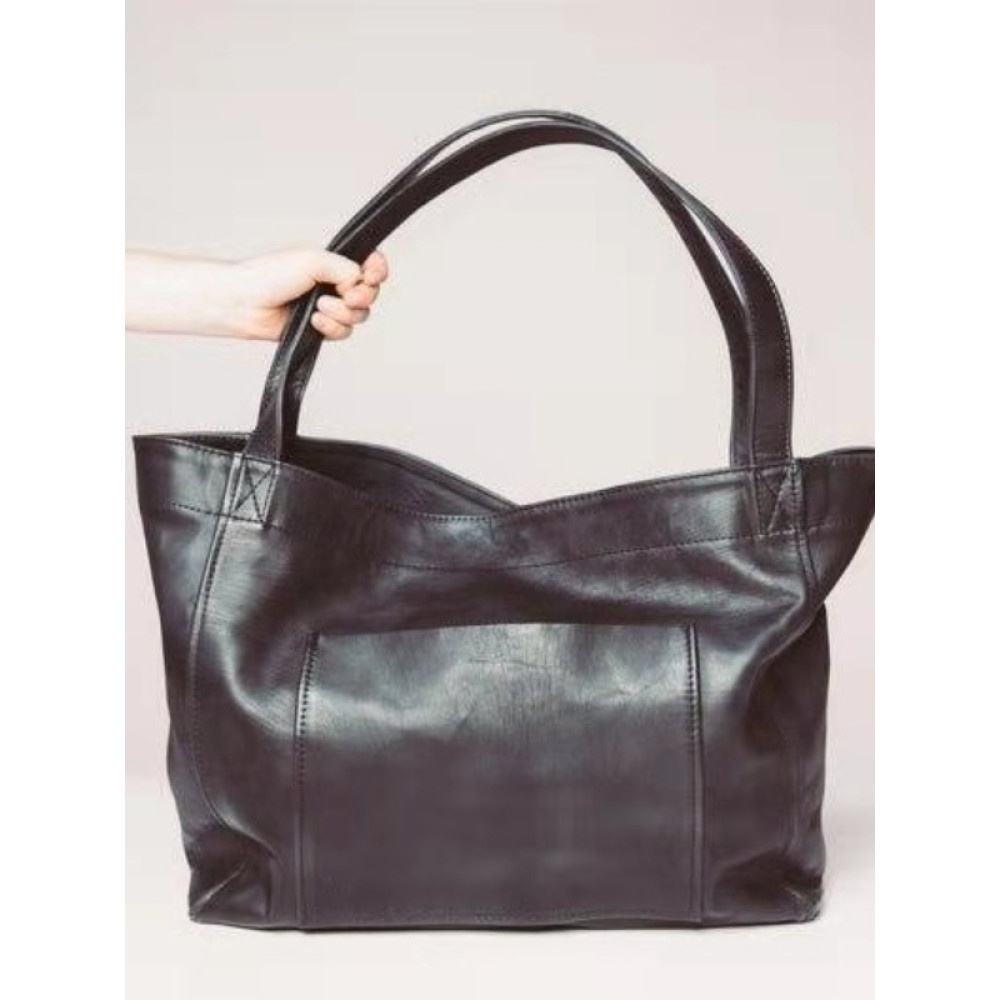 Vintage Soft Leather Big Tote Bag