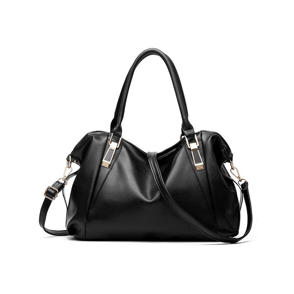 Vintage Soft Leather Pleated Shoulder Crossbody Bag
