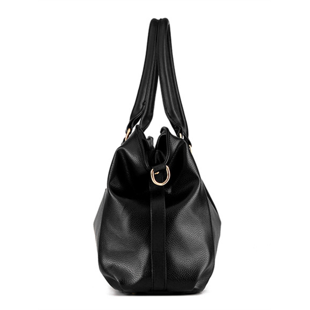 Vintage Soft Leather Pleated Shoulder Crossbody Bag