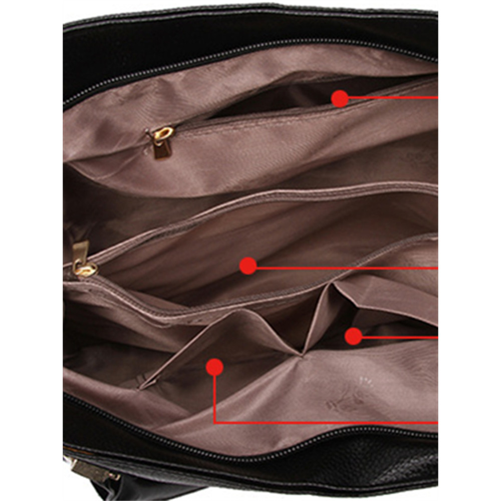 Vintage Soft Leather Pleated Shoulder Crossbody Bag