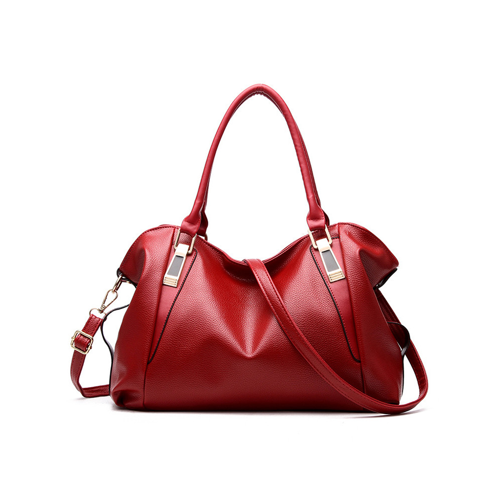 Vintage Soft Leather Pleated Shoulder Crossbody Bag