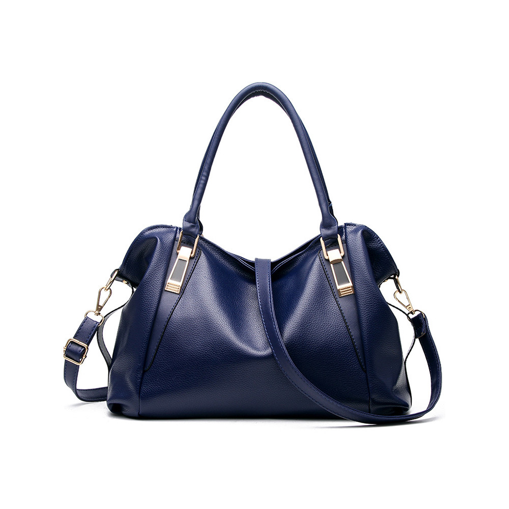 Vintage Soft Leather Pleated Shoulder Crossbody Bag