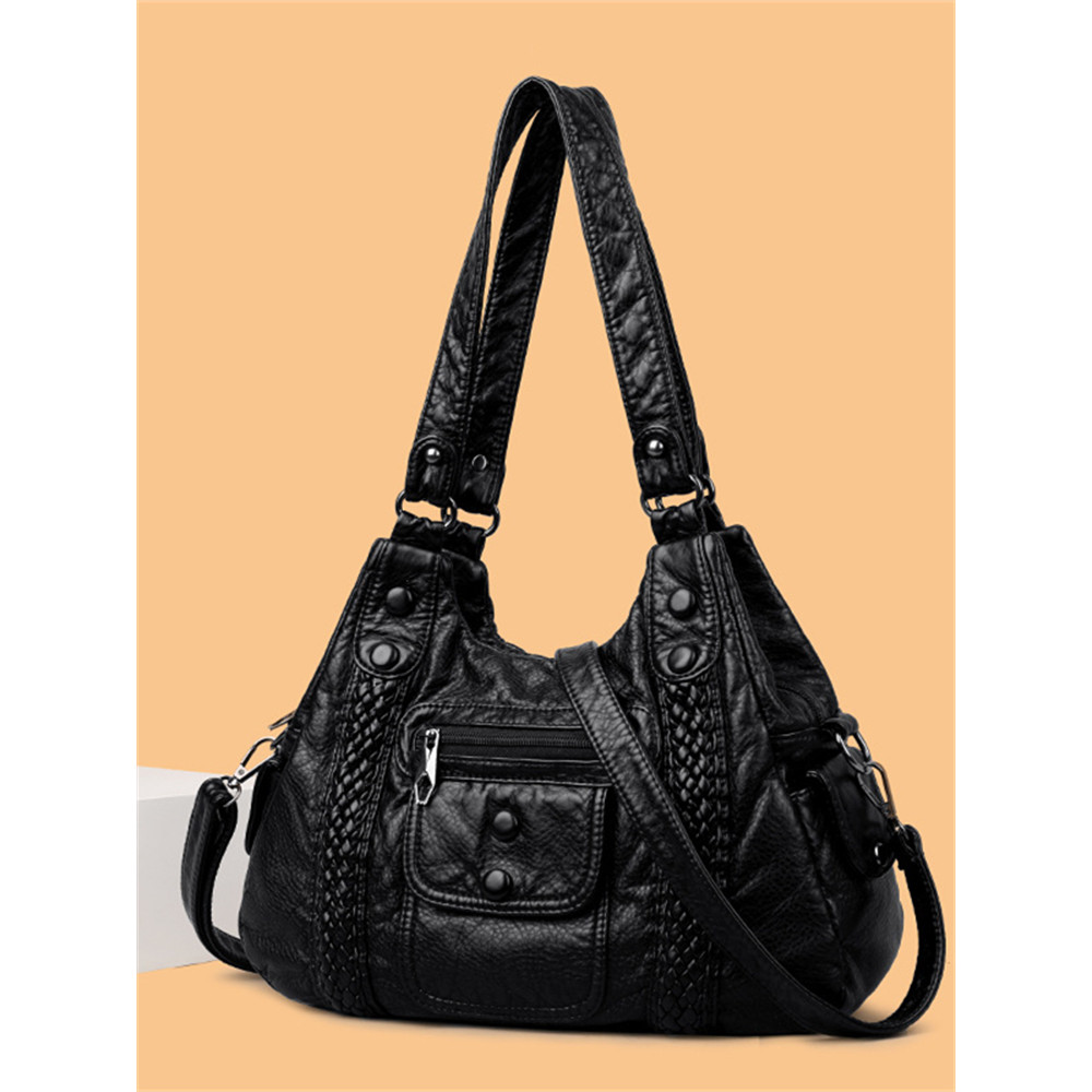 Vintage Soft Leather Shoulder Crossbody Bag