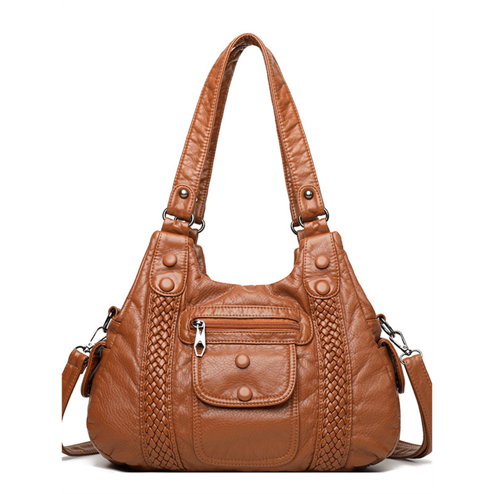 Vintage Soft Leather Shoulder Crossbody Bag
