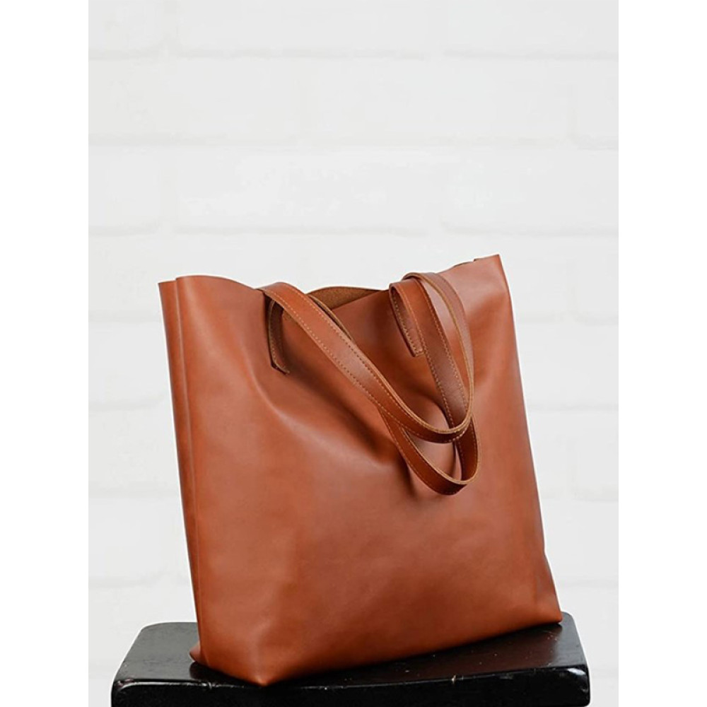 Vintage Soft Leather Tote Large Capacity Shoulder Tote