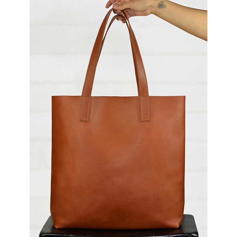 Vintage Soft Leather Tote Large Capacity Shoulder Tote
