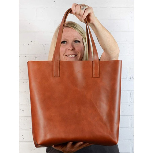 Vintage Soft Leather Tote Large Capacity Shoulder Tote