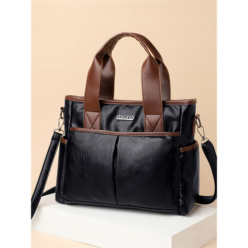 Vintage Soft Leather Utility Shoulder Bag Crossbody Bag