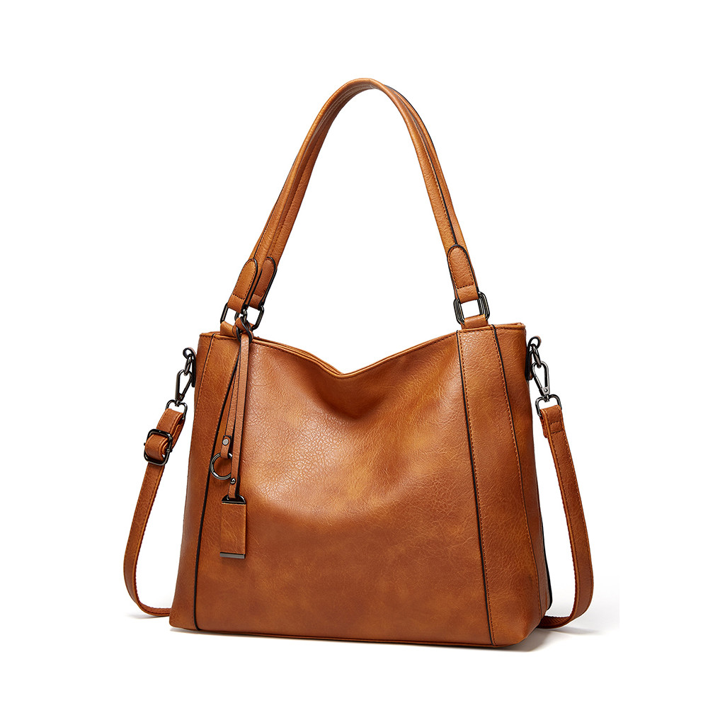 Vintage Soft Leather Utility Tote Bag