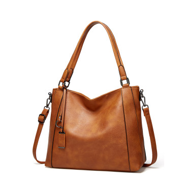 Vintage Soft Leather Utility Tote Bag