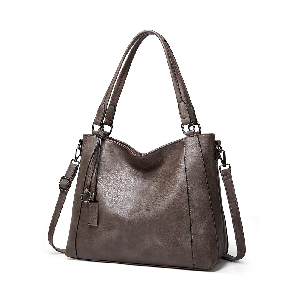 Vintage Soft Leather Utility Tote Bag