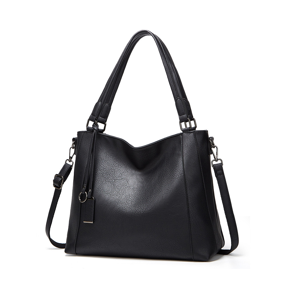 Vintage Soft Leather Utility Tote Bag