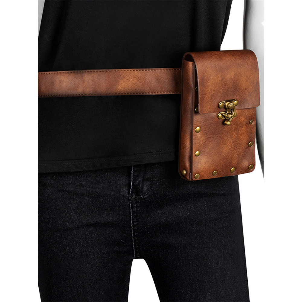 Vintage Steampunk Flap Waist Bag