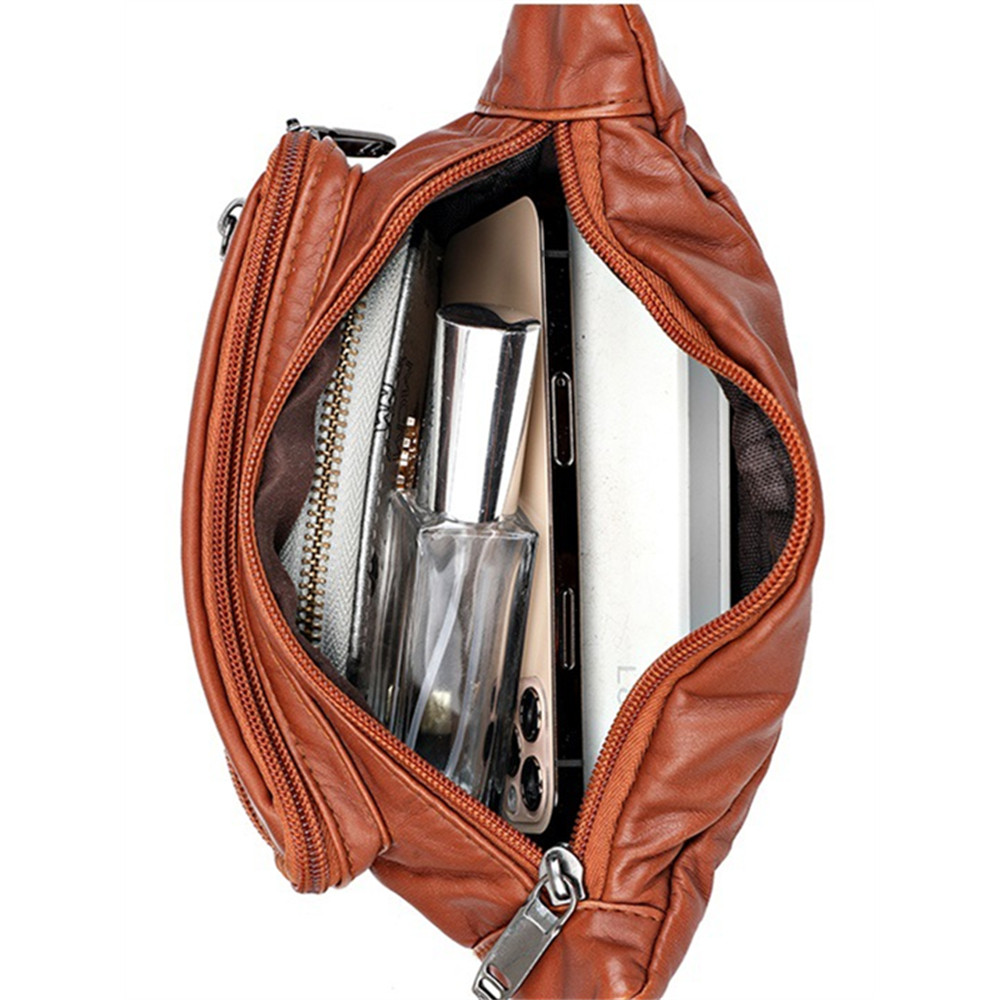 Vintage Studded Braid Details Shoulder Waist Bag