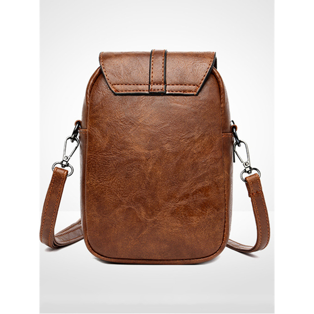 Vintage Studded Buckle Flap Mini Crossbody Bag