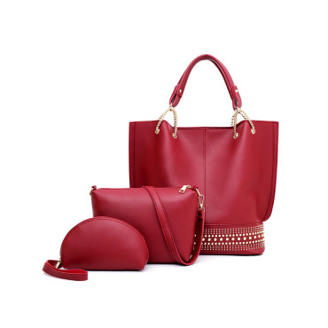 Vintage Studded Patchwork Utility Bags Set