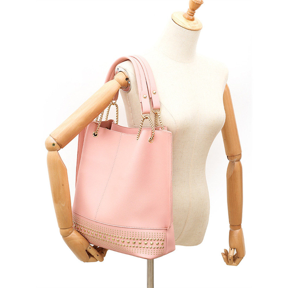 Vintage Studded Patchwork Utility Bags Set