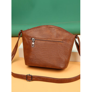 Vintage Studded Soft Leather Crossbody Bag