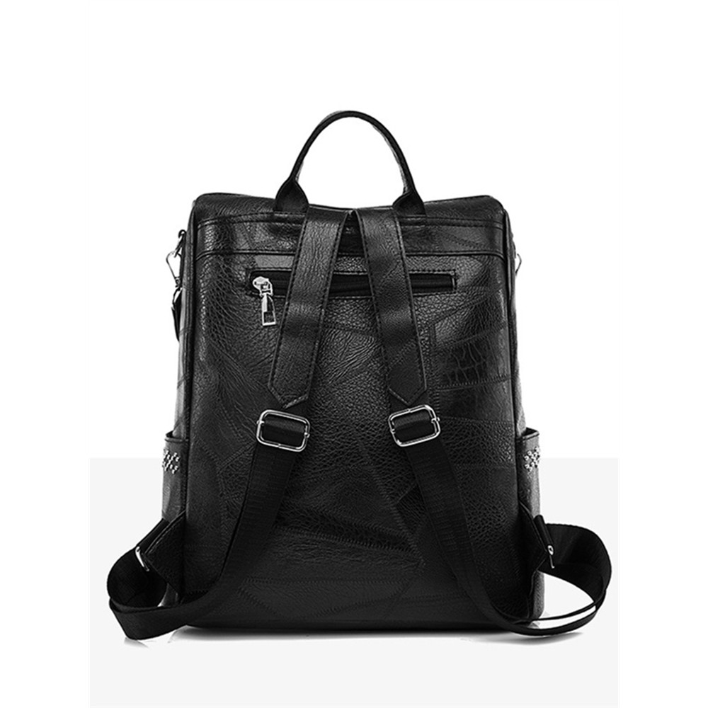 Vintage Studded Utility Shoulder Bag Backpack
