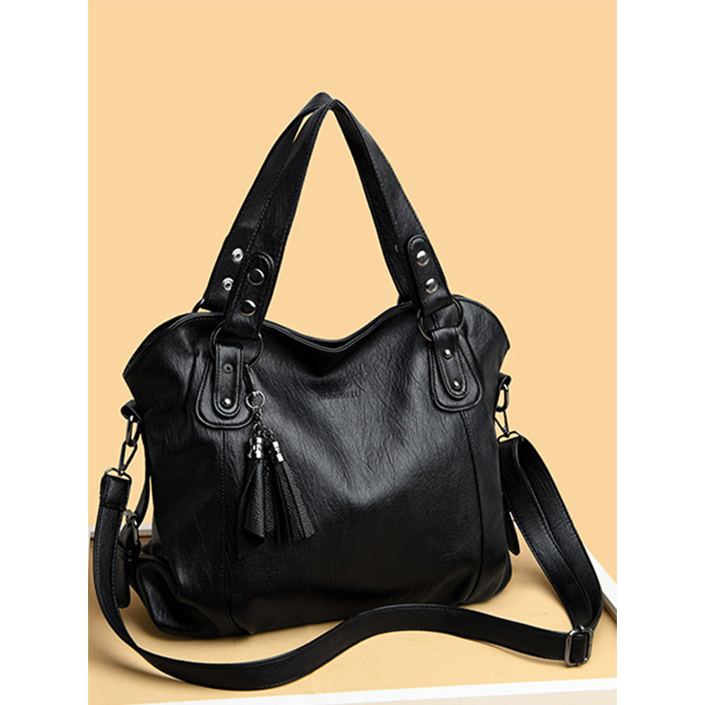 Vintage Tassel Pendant Utility Tote Bag