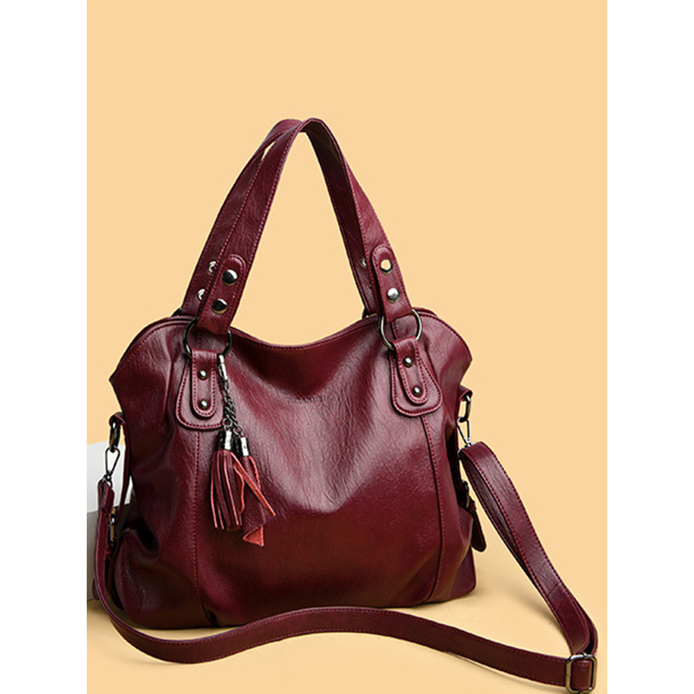 Vintage Tassel Pendant Utility Tote Bag