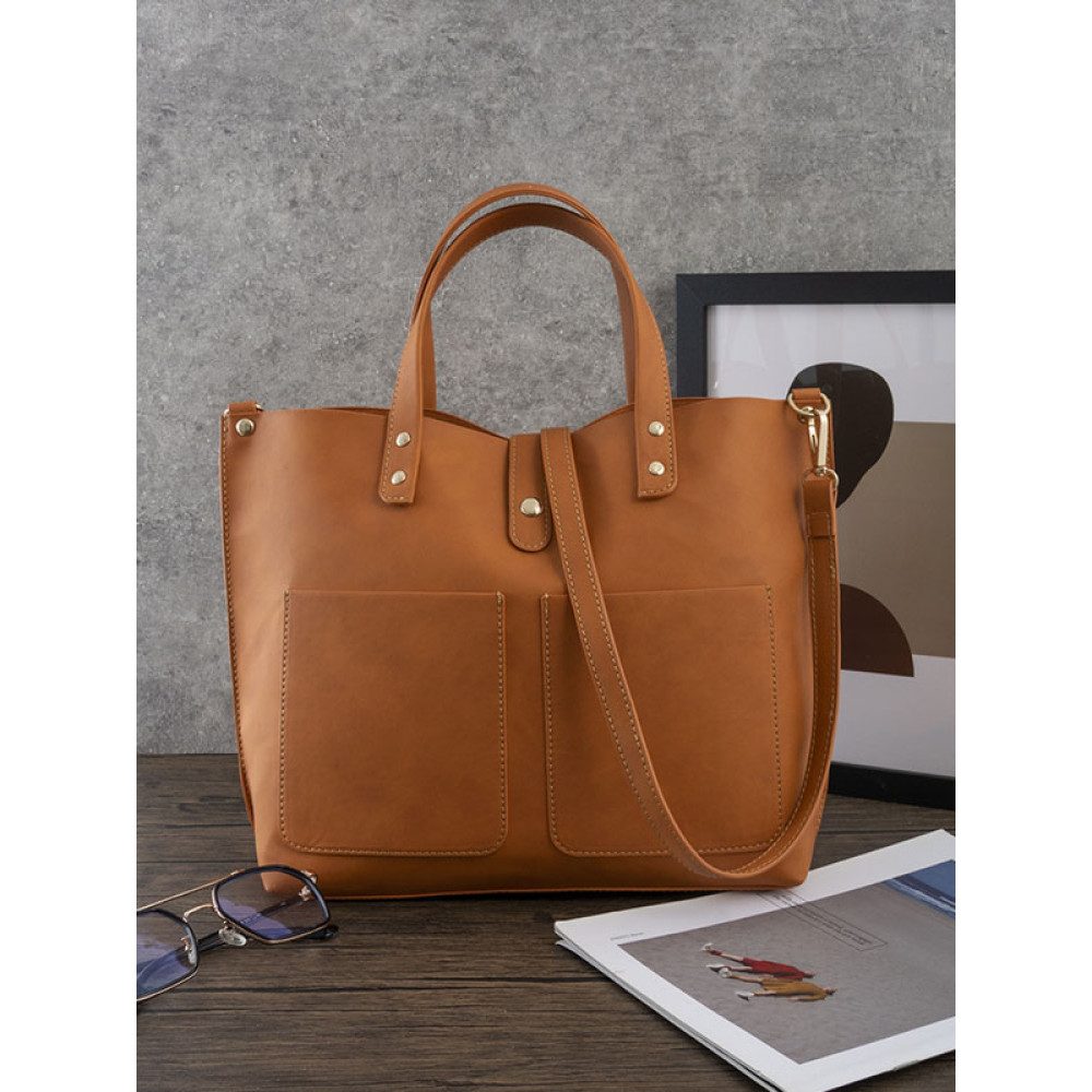 Vintage Tote Bag With Wooden Handles