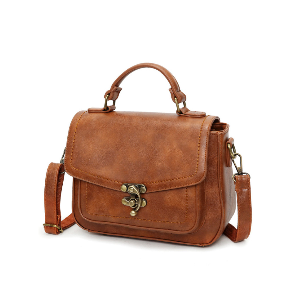 Vintage Unique Buckle Crossbody Bag