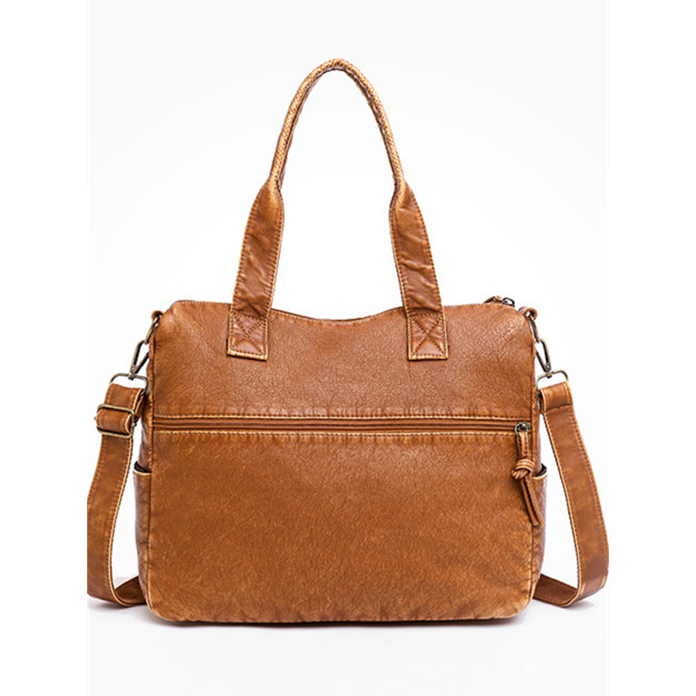 Vintage Washed Studded Utility Crossbody Shoulder Bag