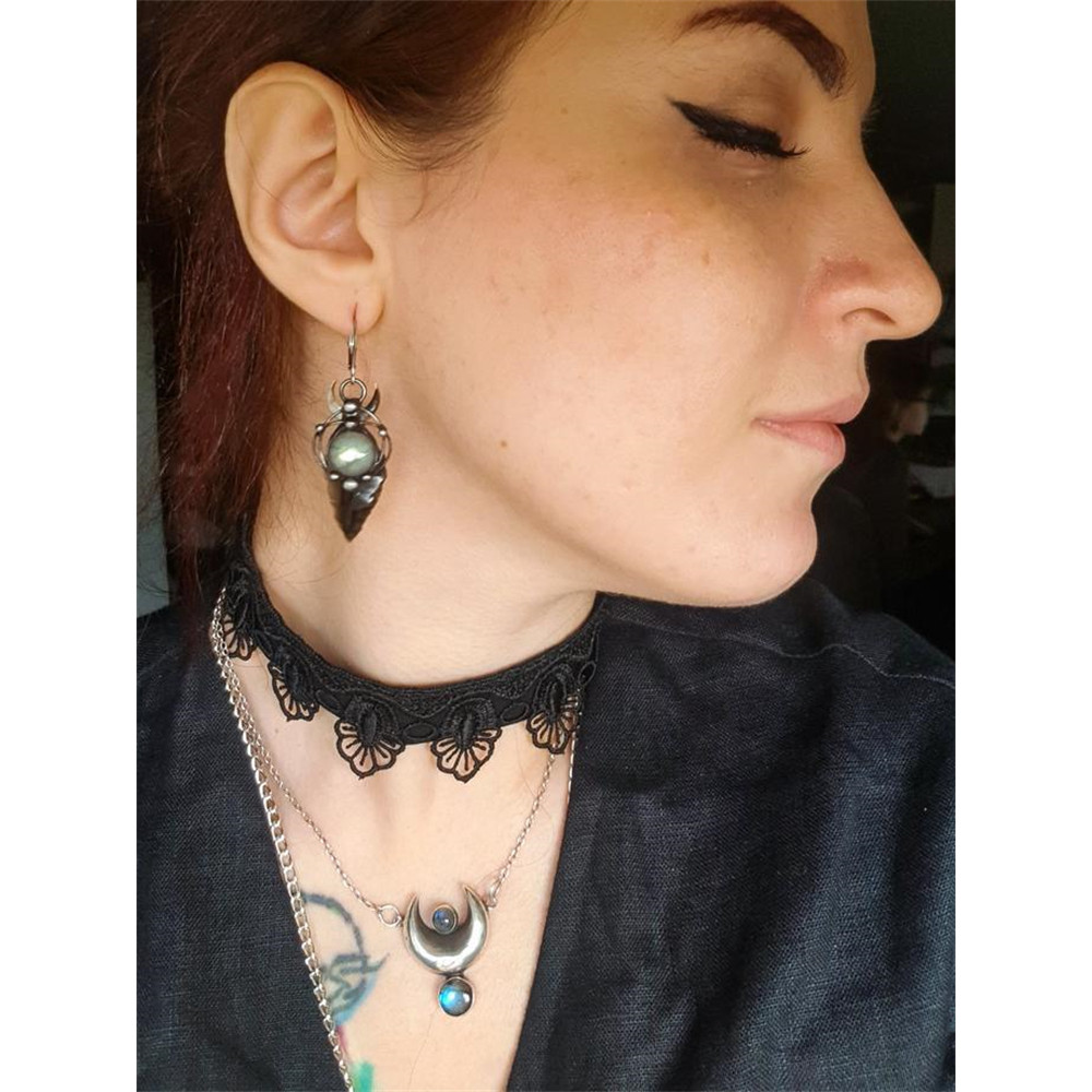 Vintage Witch Inspired Natural Stone Earrings