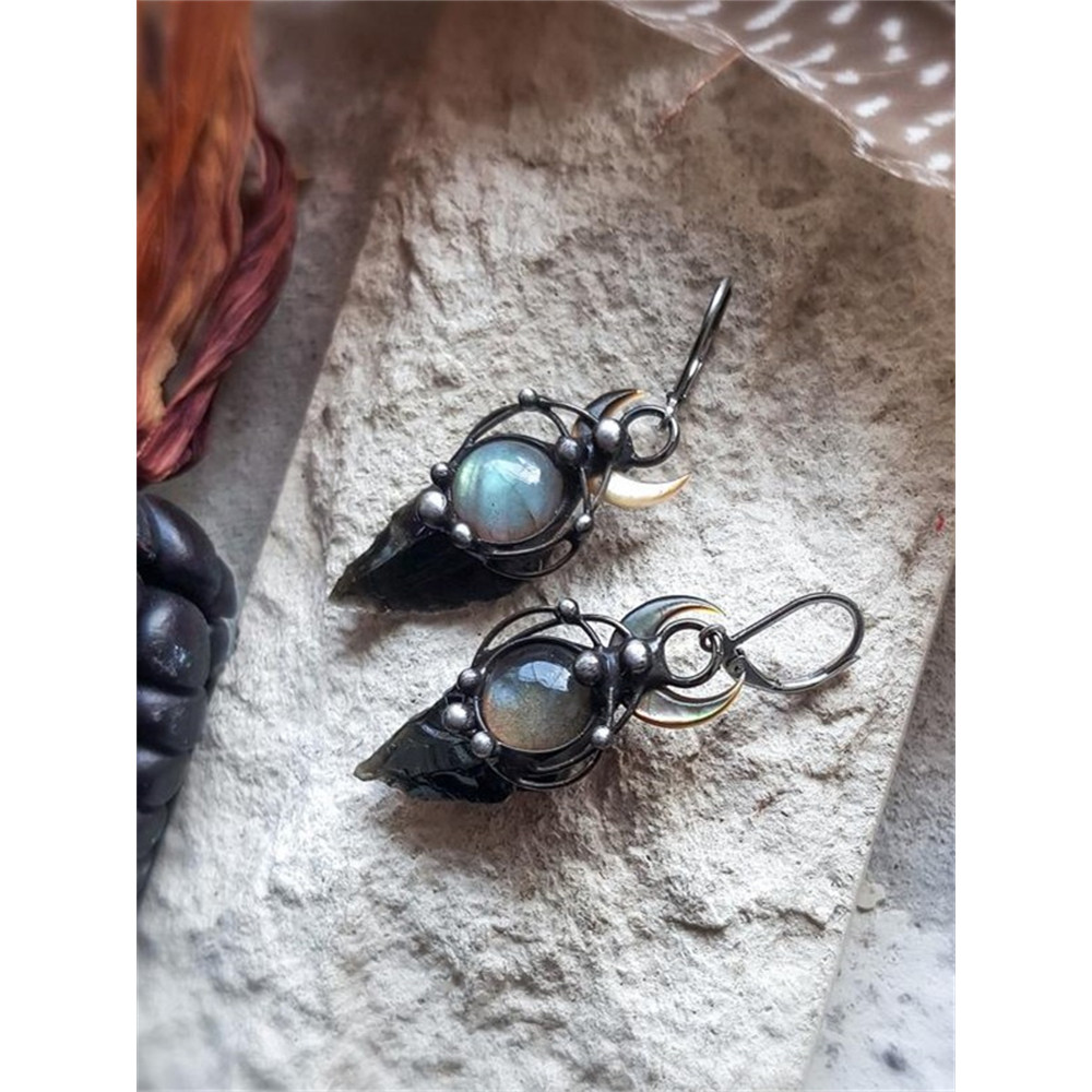 Vintage Witch Inspired Natural Stone Earrings