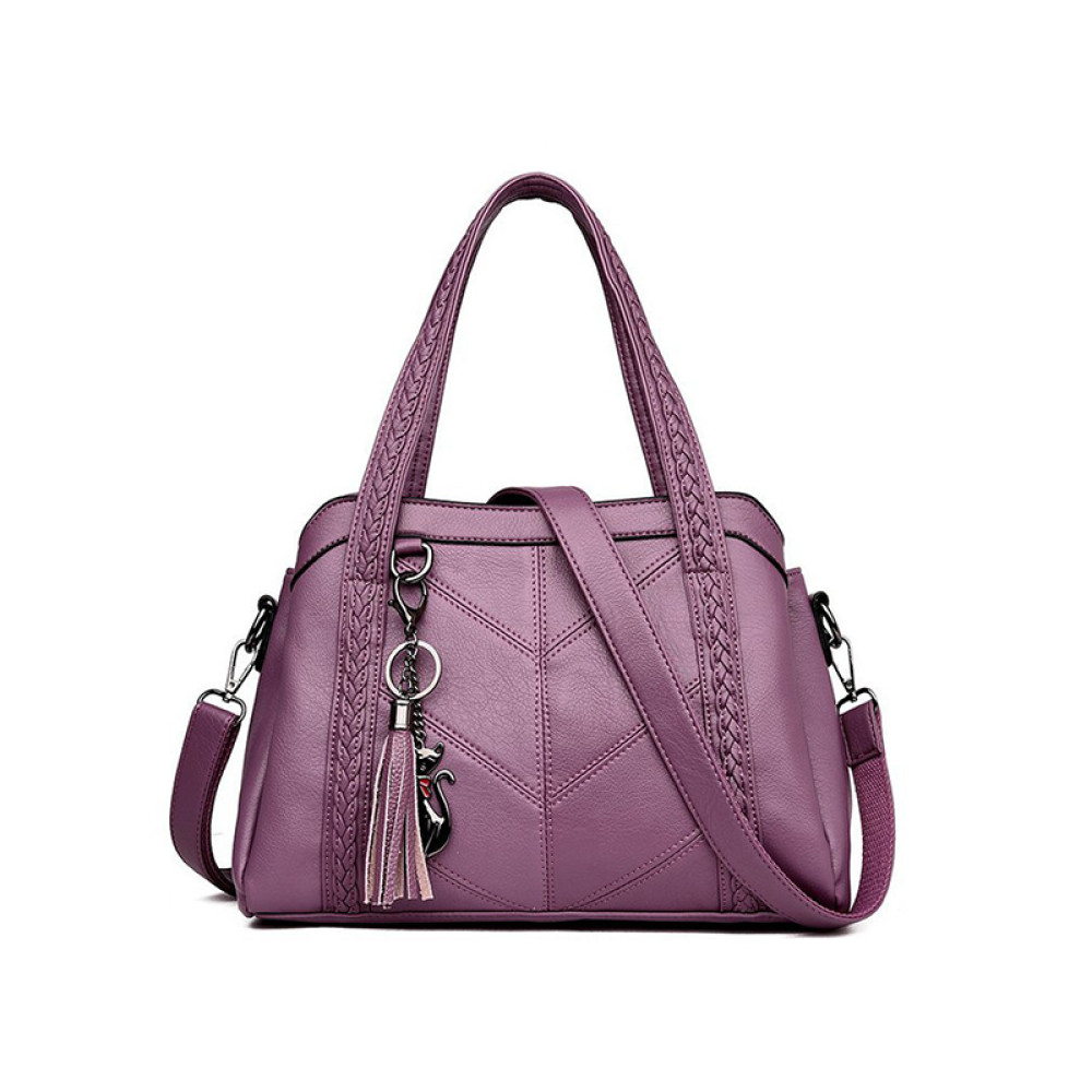 Women Casual Tassel Zip Tote Bags
