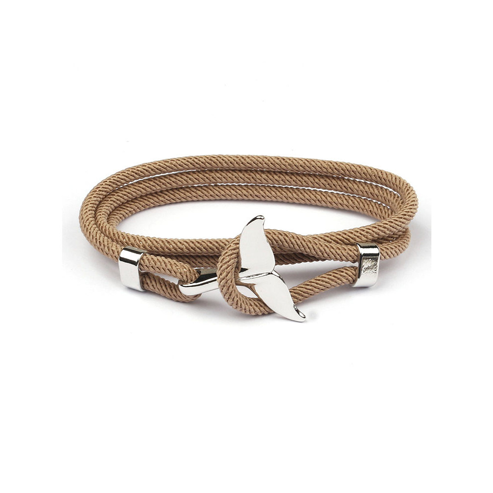 Woven Ocean Whale Tail Bracelet