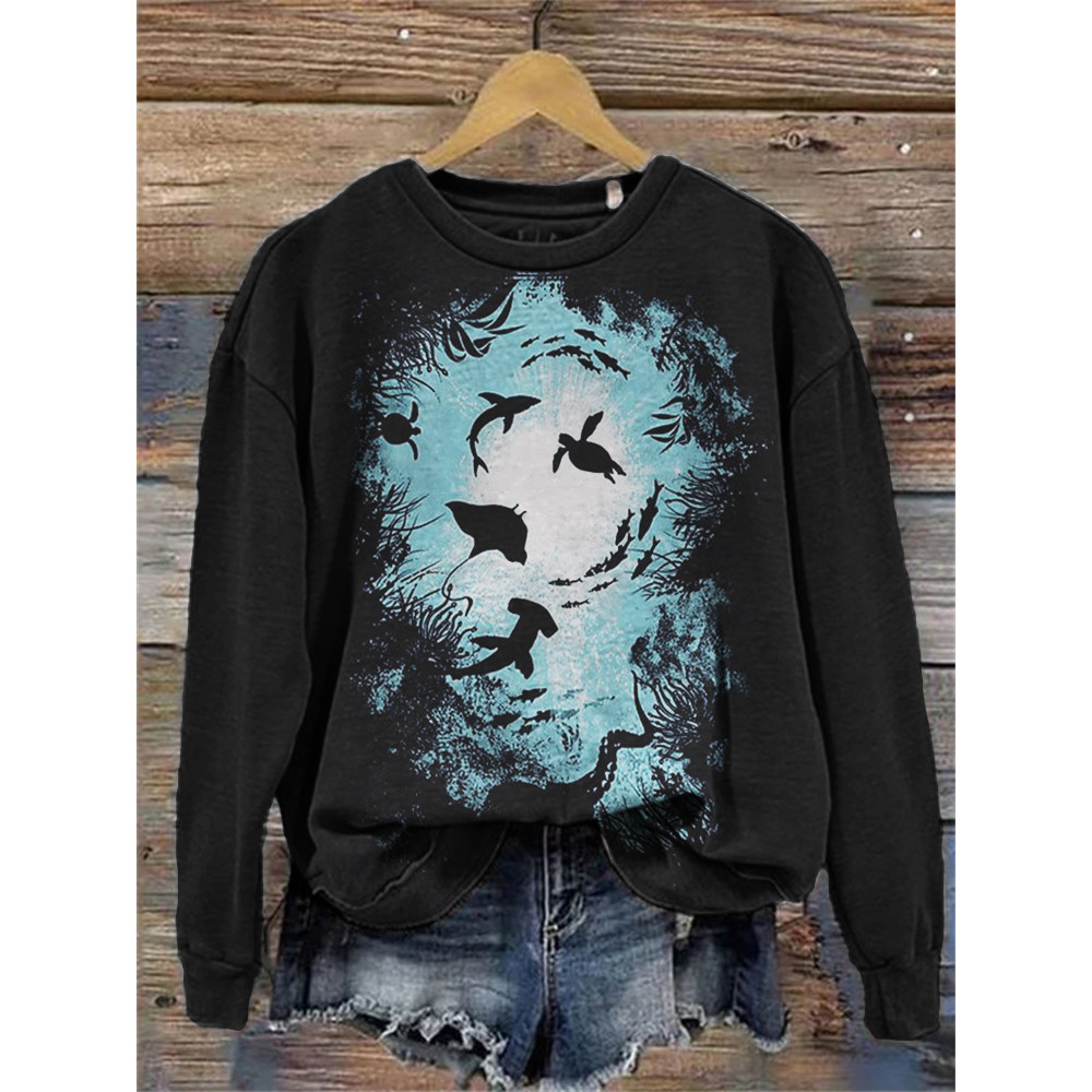 A View from Seabed Graphic Comfy Sweatshirt