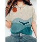 Abstract Sun Ocean Vintage Washed T Shirt