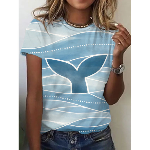 Abstract Whale Tail Art Comfy T Shirt
