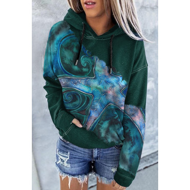 Casual Starfish Print Long Sleeve Sweatshirt